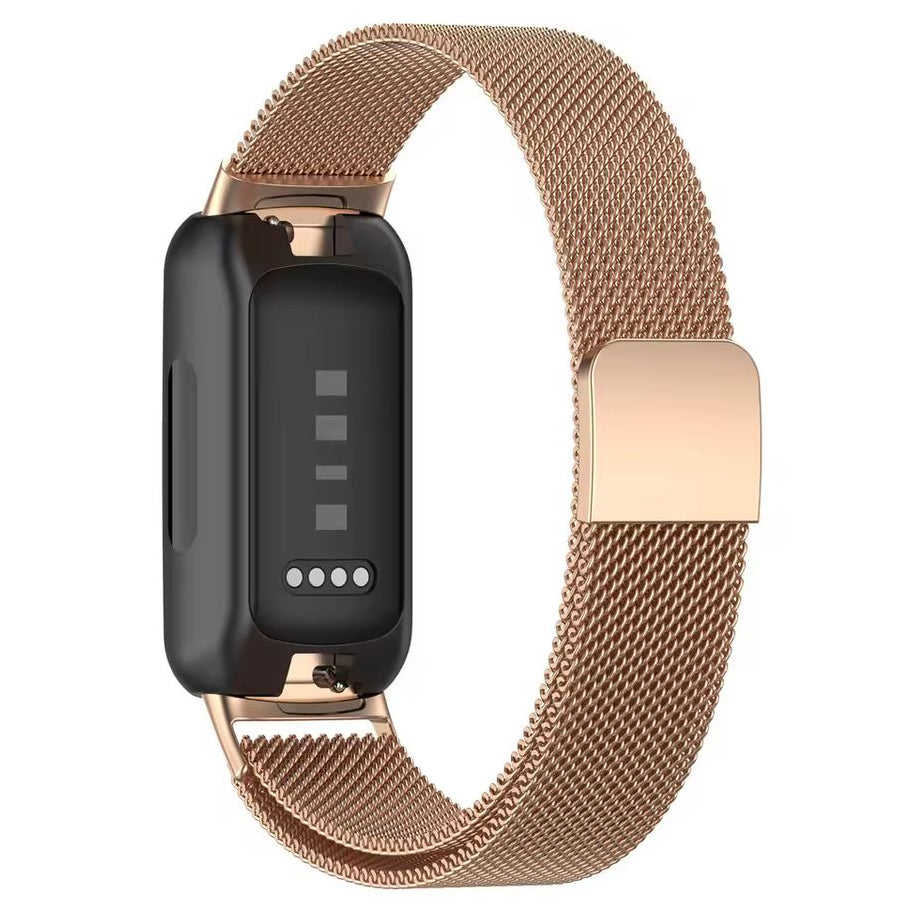 Stainless steel Fitbit Inspire 3 wristband in rose gold