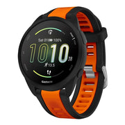 garmin forerunner 645 silicone strap in black orange