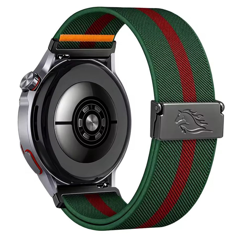 Fossil Venture nylon watch band quick release in green red