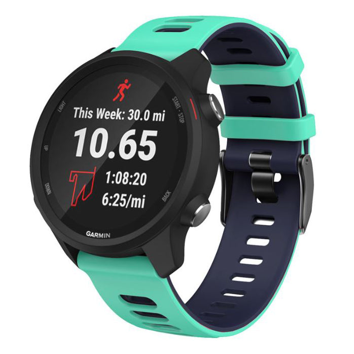 Garmin Approach S44 silicone watch strap in teal blue