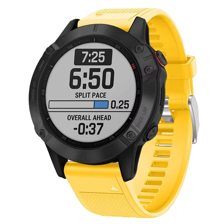 Garmin D2 Mach 2 textured silicone strap in yellow