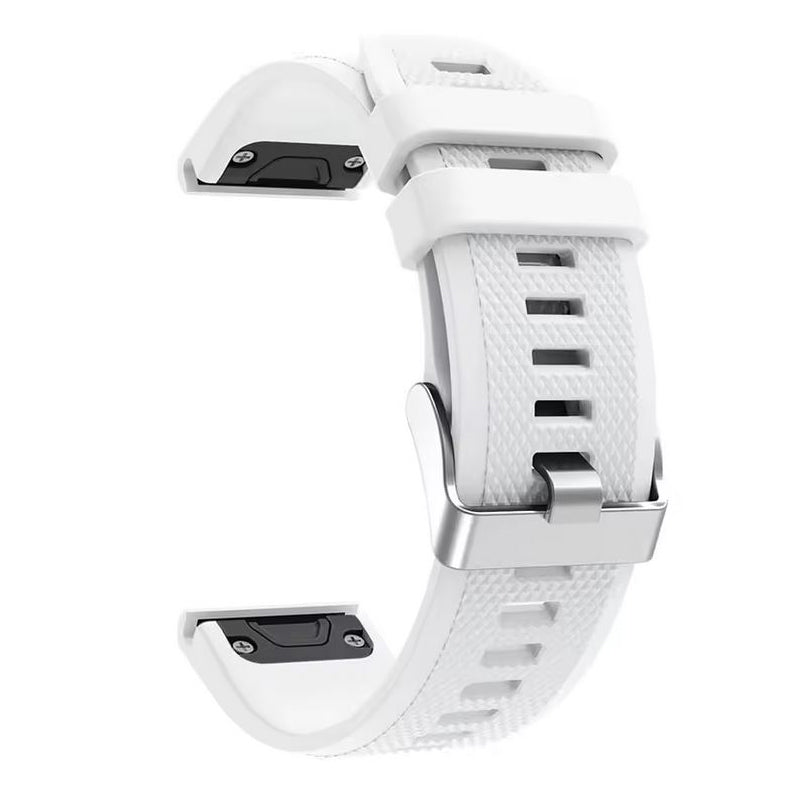 Garmin Descent G2 classic silicone watch strap in white
