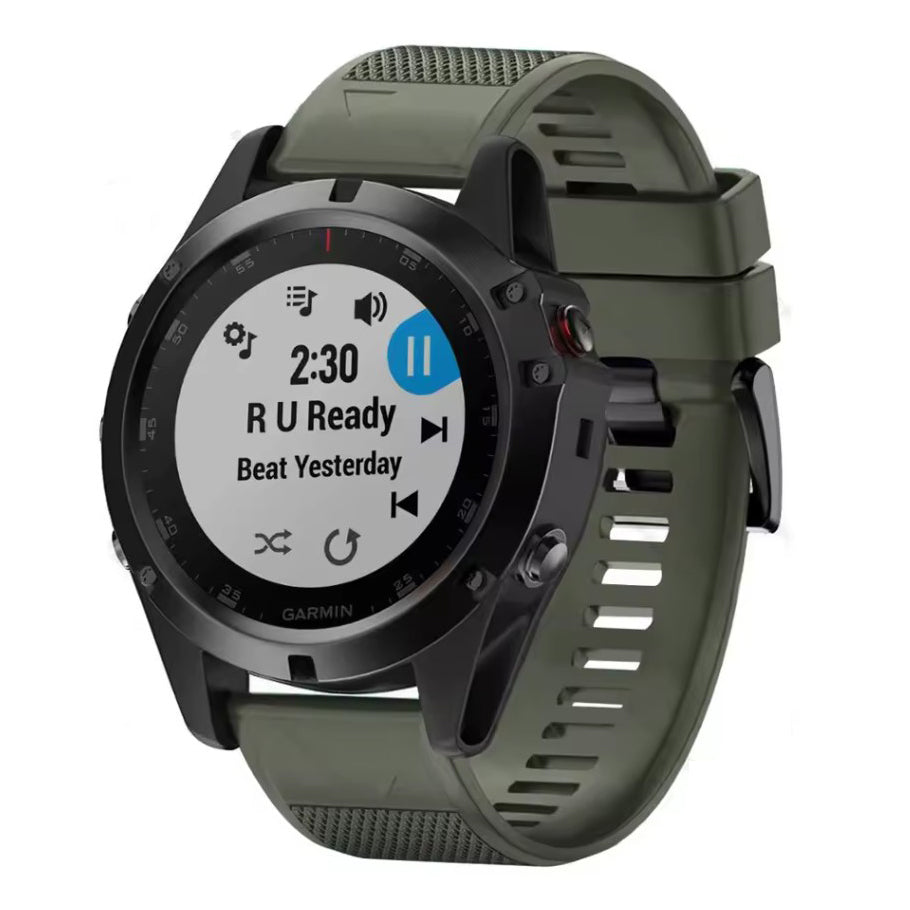 Garmin Epix Pro Gen 2 textured strap in army green