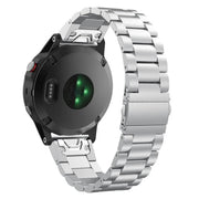garmin-fenix-5x-stainless-steel-strap in silver