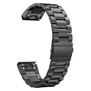 garmin fenix 6x stainless steel watch strap in black
