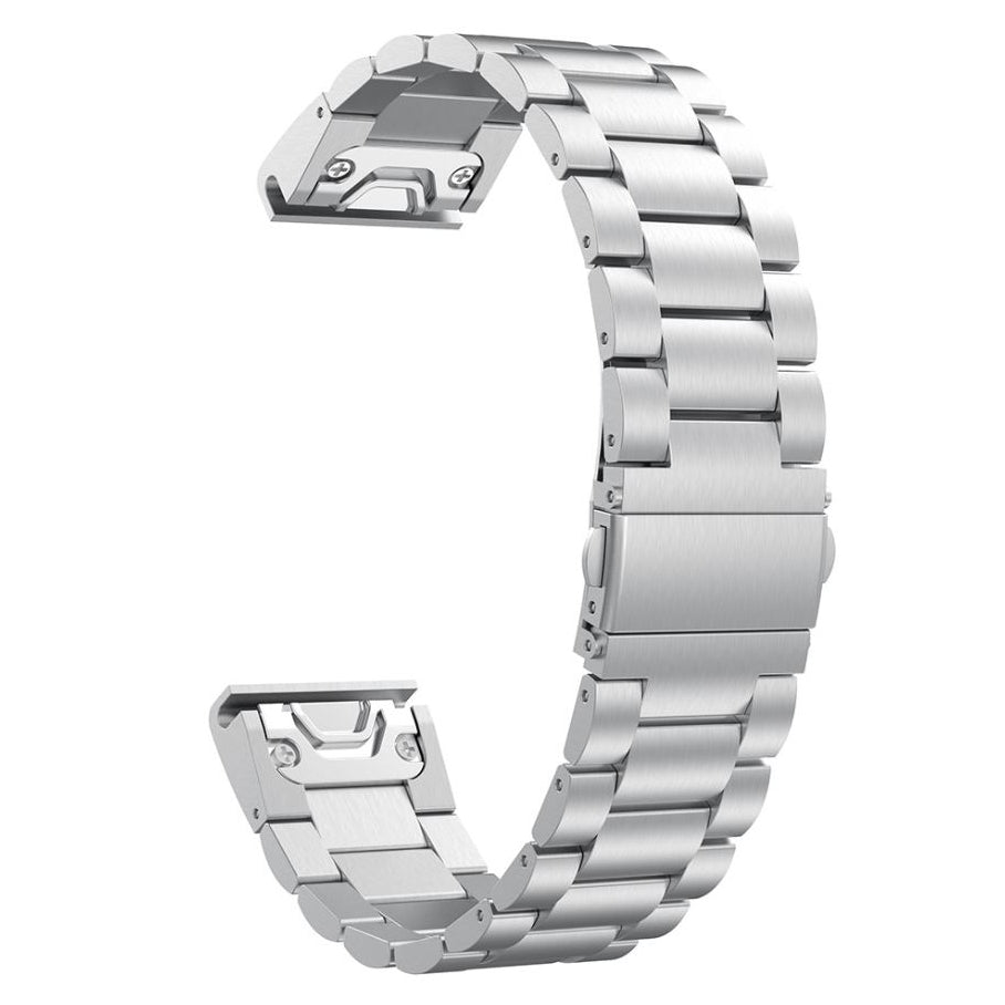 garmin fenix 8 metal watch band in silver

