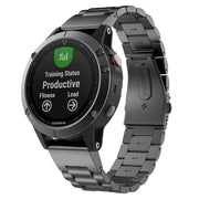 garmin fenix 8 stainless steel strap in black
