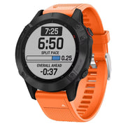 Garmin Fenix E silicone band with textured finish in orange