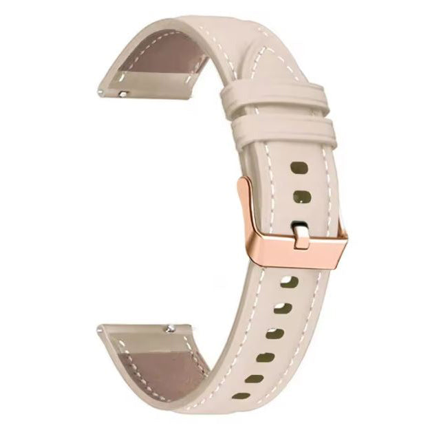 Garmin Forerunner 165 soft leather watch strap in apricot