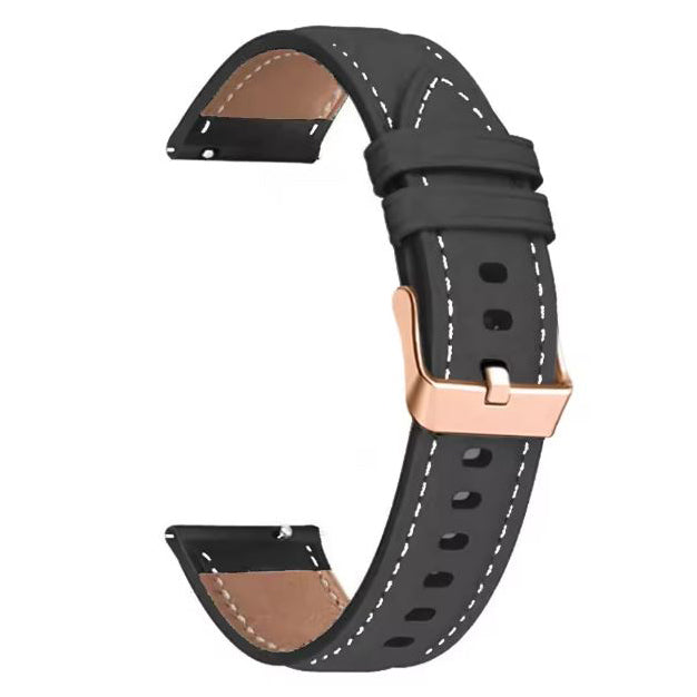 Garmin Forerunner 165 quick release leather strap in black