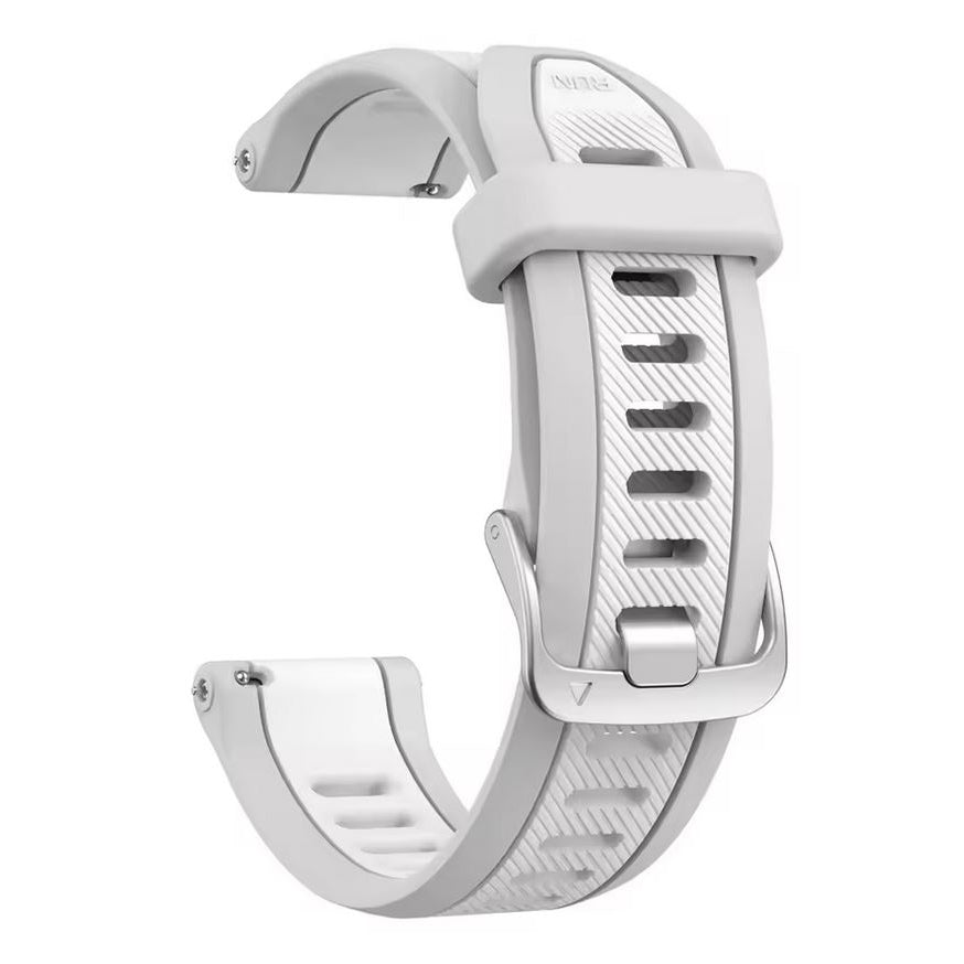 Garmin Forerunner 165 Silicone Textured Strap in grey white
