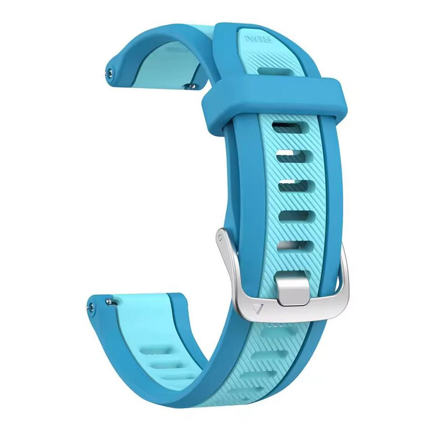 Garmin Forerunner 165 Textured Watch Strap in light blue