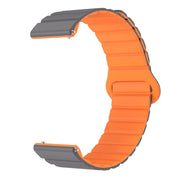 garmin forerunner 55 silicone strap detail in grey orange
