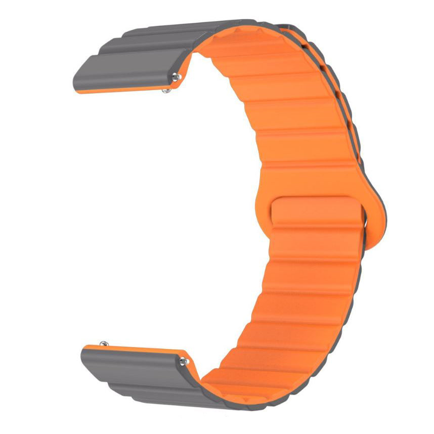 ribbed silicone watch band forerunner 570 in grey orange