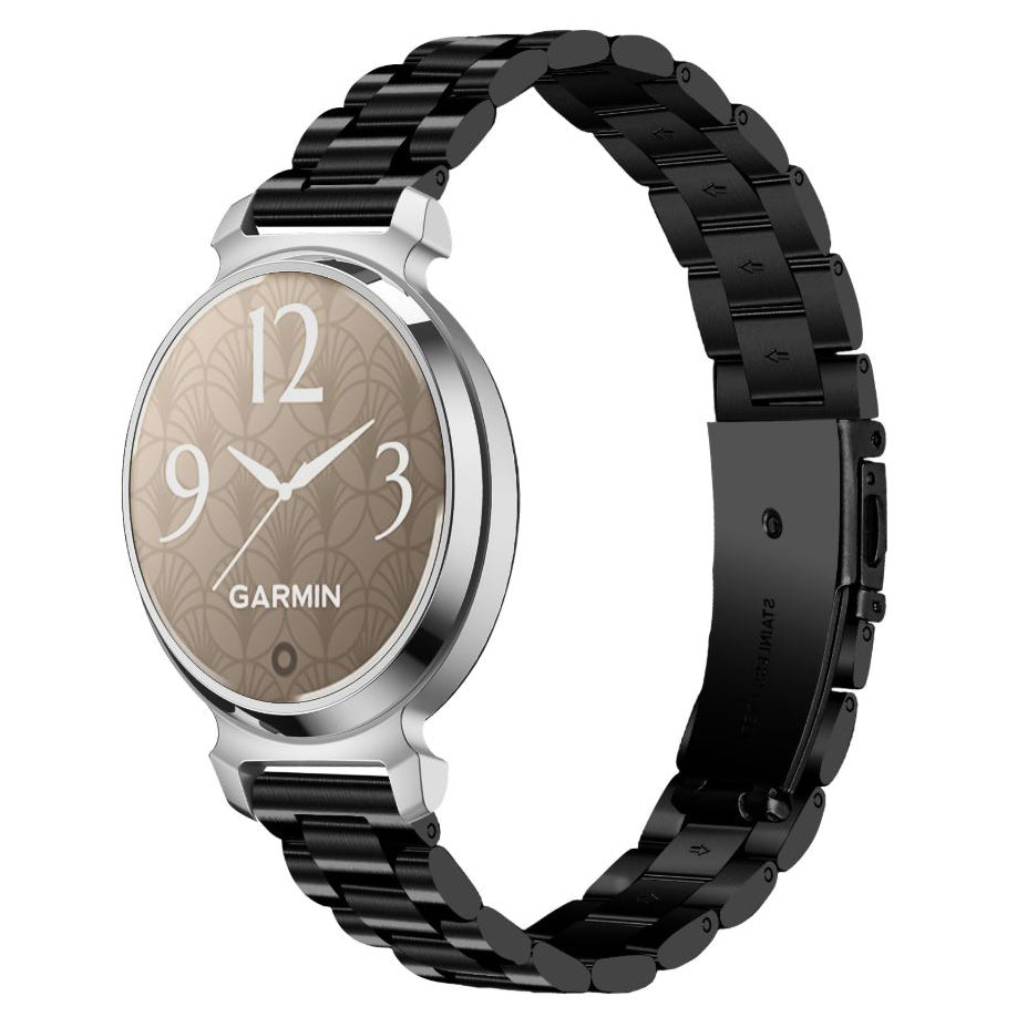 Garmin Lily 2 Active linked metal band in black