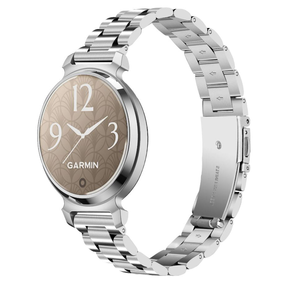 Garmin Lily 2 Active stainless steel strap in silver