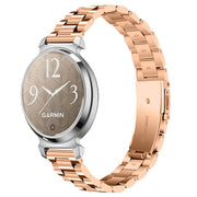 Garmin Lily 2 stainless steel replacement strap in rose gold