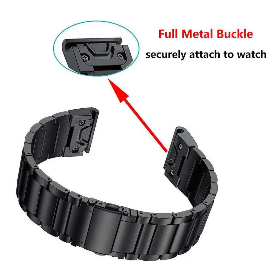 garmin quatix 3x metal link watch band features