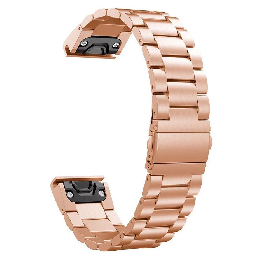 garmin quatix 6 stainless steel band in rose gold