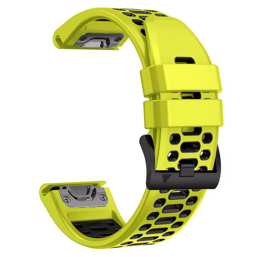 Garmin Quatix 7 silicone band with buckle in green black