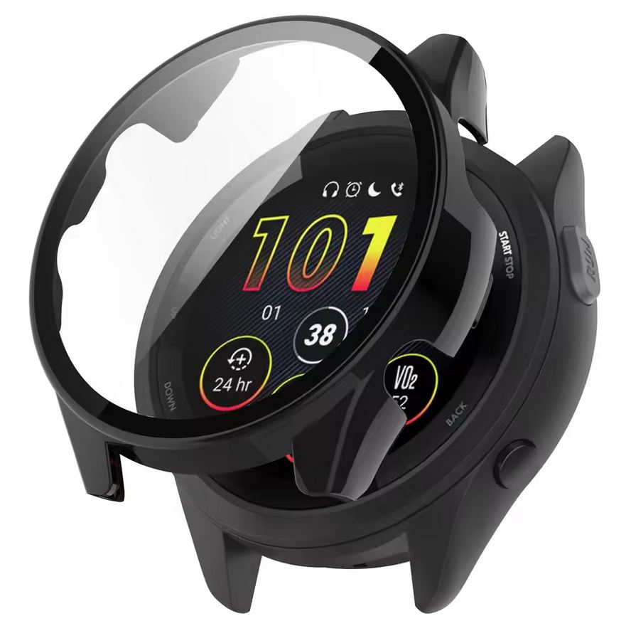 garmin venu 3s tempered glass coating detail in black