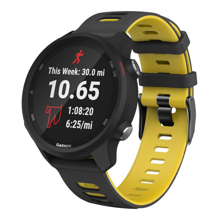 garmin vivomove 3 silicone strap replacement in black yellow
