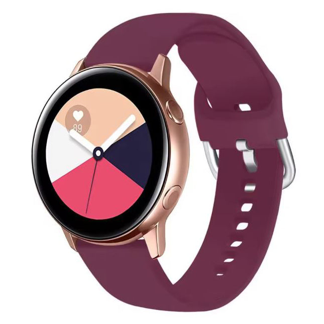 garmin vivomove 3 silicone strap close view in burgundy
