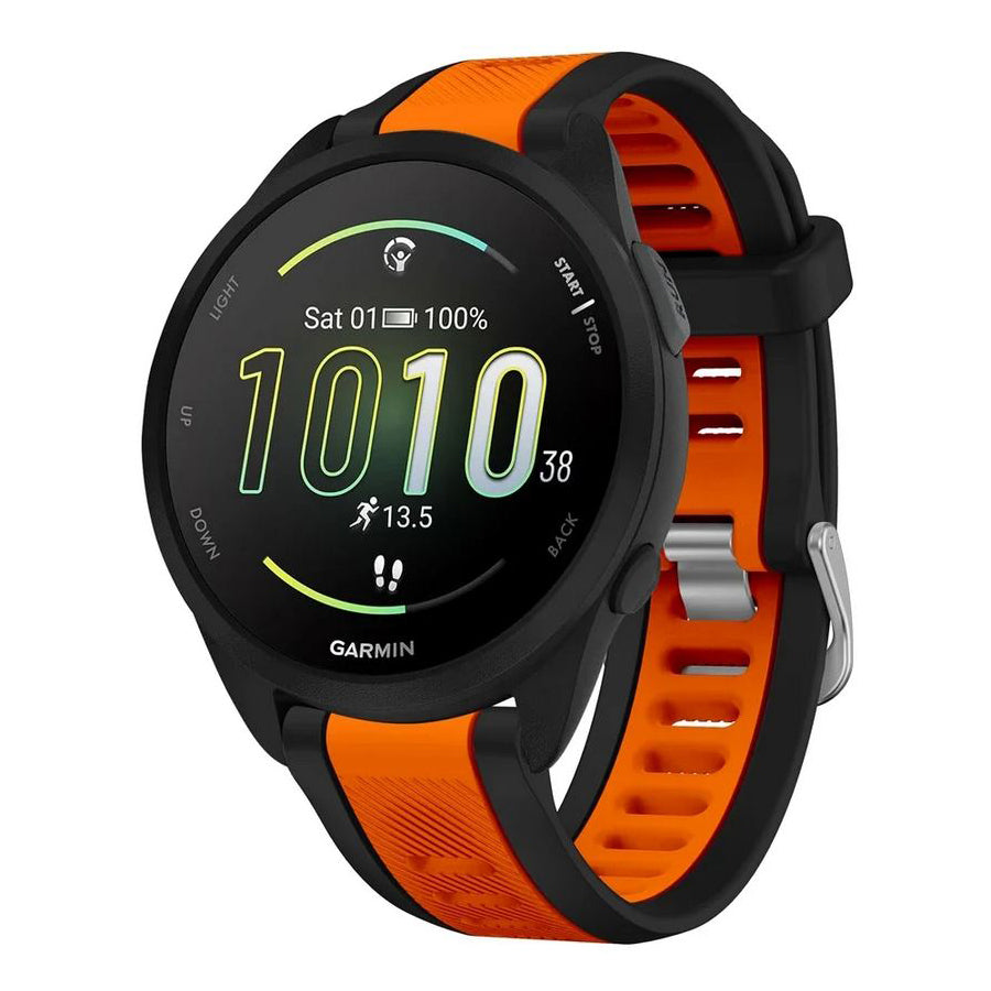garmin vivomove hr two tone strap design in black orange

