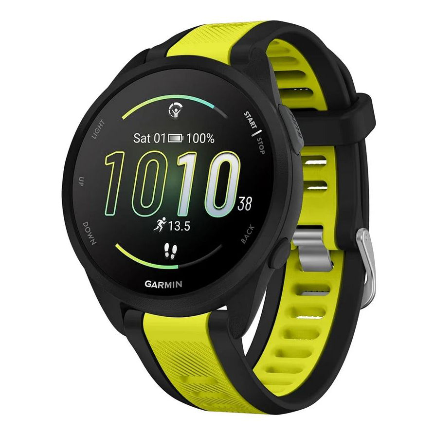 garmin vivomove hr silicone strap textured finish in green black

