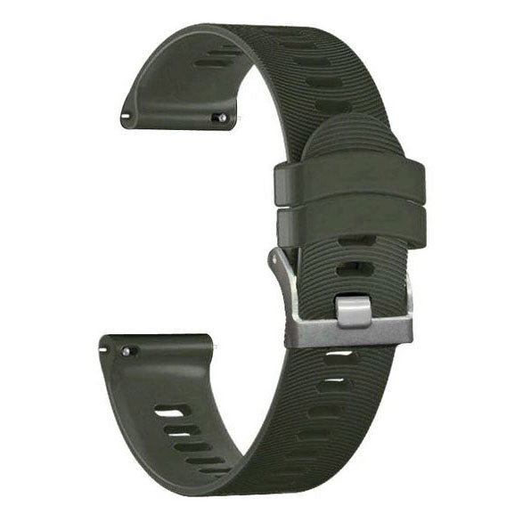garmin vivomove sport durable silicone strap fit in grey green