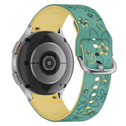 garmin vivomove style floral silicone band in green yellow
