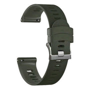 garmin vivomove style silicone band textured design in grey green
