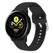 garmin vivomove trend silicone strap close view in black
