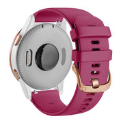 garmin vivomove trend silicone strap textured finish in wine red
