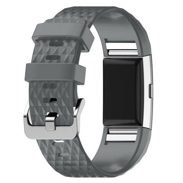 Fitbit Charge 2 Strap Silicone Large Small grey