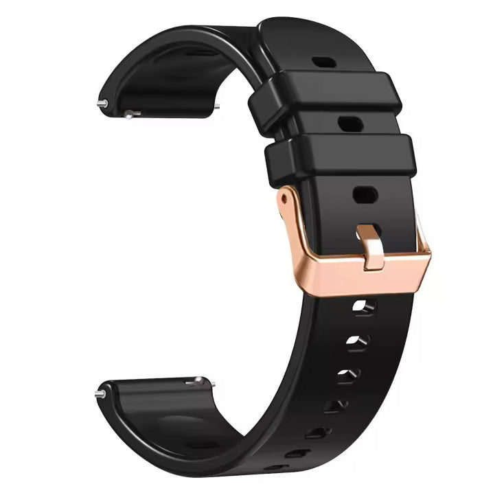 huawei watch gt4 elegant silicone watch strap in black
