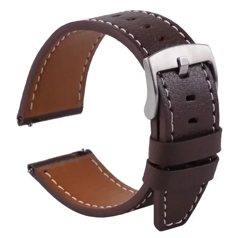 huawei watch 2 pu leather watch strap in dark brown

