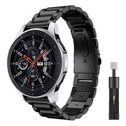 oneplus watch 2r stainless steel band clip closure in black
