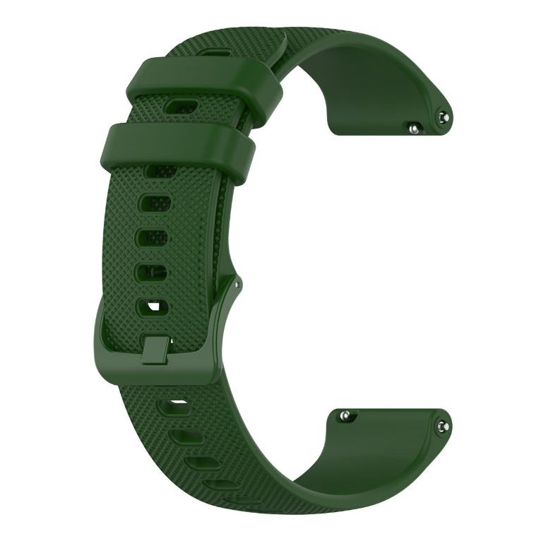 Polar Grit X silicone replacement strap with buckle in army green