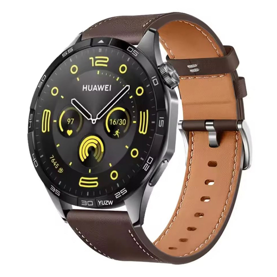 Polar Grit X Pro PU leather wristband in dark brown