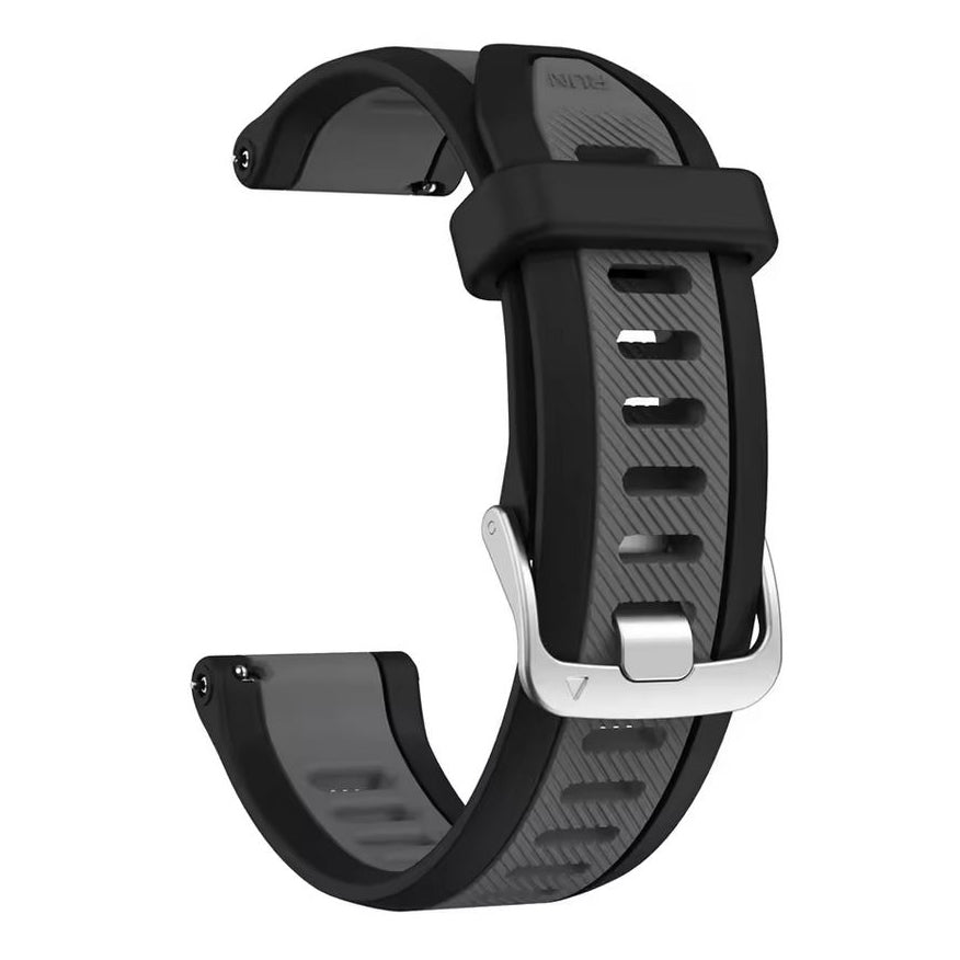 polar ignite 2 textured silicone strap in black grey