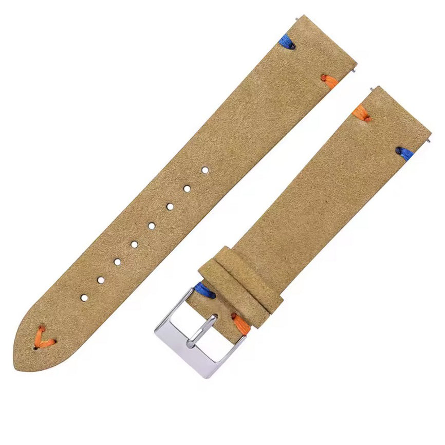 polar pacer suede leather wrist strap in beige