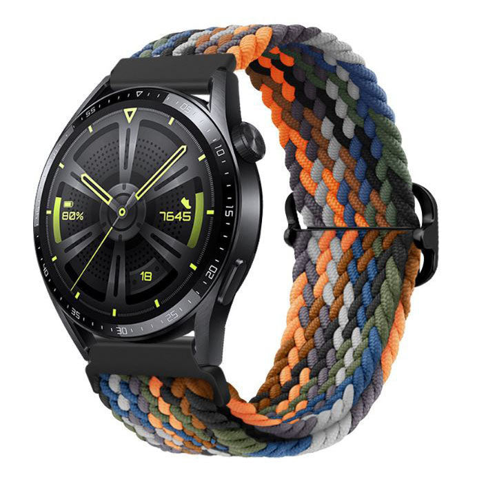 Polar Vantage M3 bohemian woven watch band in multicolour camoflauge