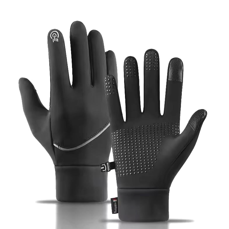 running gloves black full finger style