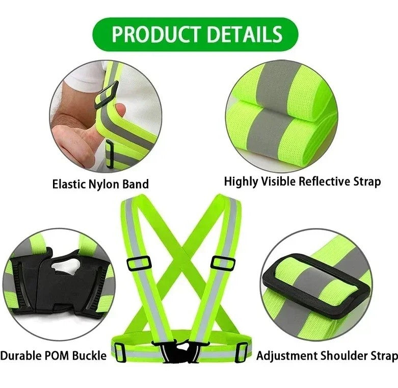 reflective running harness lightweight elastic design features