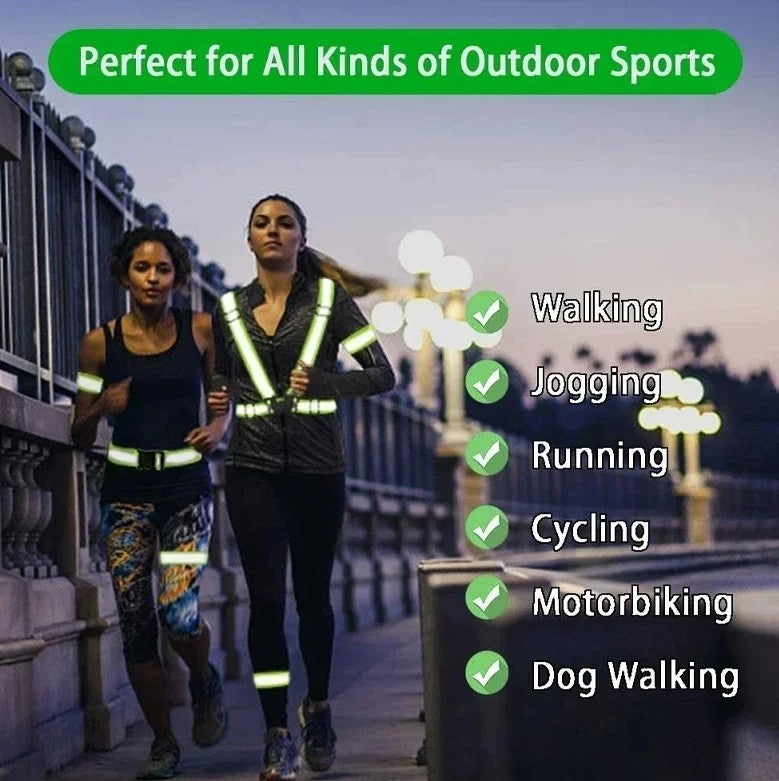 reflective running vest for night visibility uses