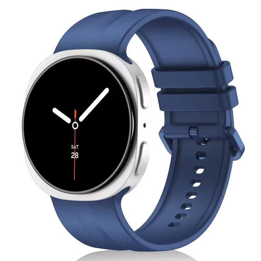 Samsung Galaxy Watch 8 smooth silicone strap in blue