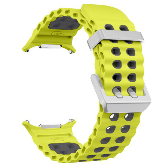 Samsung Galaxy Watch 8 Classic breathable silicone band in lime grey