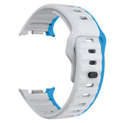 samsung galaxy watch 8 flexible silicone wristband in white blue