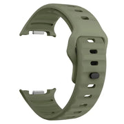 Samsung Galaxy Watch 9 44mm silicone ribbed strap in army green